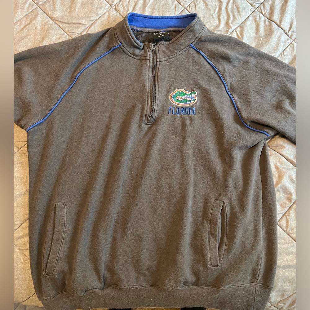 Large Grey UF Quarter Zip Sweater